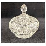 Vintage Glass Holder With Lid Cady Holder Small