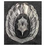 Vintage Etched Glass Celery Dish