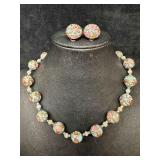 Murano Venetian Lamp Work Glass Light Blue Copper