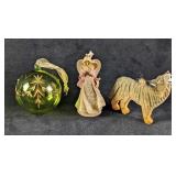 3 Woman Wolf Birthstone Hanging Ornaments