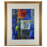 Framed Maria Reyes Jones Tulips Original Mixed Med