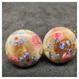 Murano Venetian Art Glass Lamp Work White Copper A