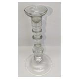 Vintage Clear Glass 10" Candlestick Holder B