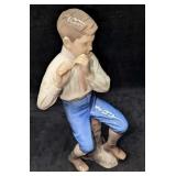 Bing & Grondahl Porcelain Boy Playing Flute Figuri