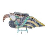 Large Handcarved And Handpainted Wooden Toucan
