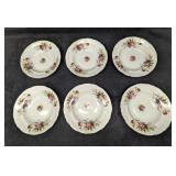 6 Royal Kent  RKT6 Floral Rim Soup Bowls B