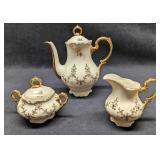 Alka Bavaria Rosemarie Tea Pot Creamer & Sugar Bow