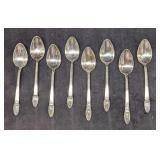 8 Vintage Rogers Bros First Love Soup Spoons