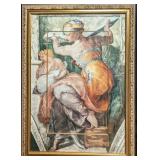 Large Framed Michelangelo Libyan Sibyl Print