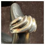 Sterling Silver NF 925 Wave Design Dimensional Fin