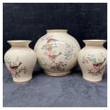 Lenox Serenade Bird and Blossom Porcelain Vase Thr