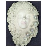 Vintage Woman Hard Sand Art Wall Sculpture