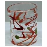 Vintage Orange Wackie Dot Juice Glass