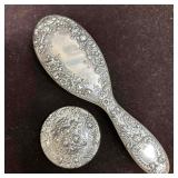 Gorham Sterling Silver Mirror and Brush Set Antiqu