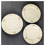 3 Retired Nova Studios Holiday Season Saucers