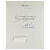 Pat Buchanan Signed White House Stationery Letter