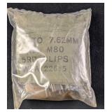 Sealed NATO 7.62 MM Ball M80 5 RD Clip Pouches