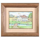 Original Art Work by Gayle Sauers Framed Signed