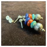 Sterling Silver Bench Disc Bead Lapis Turquoise Re