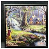 Thomas Kinkade Snow White Cottage Framed Accent Ca