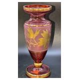 Bohemian Style Gilt Glass Vase A