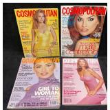 Four Vintage Cosmopolitan Magazines From The 90