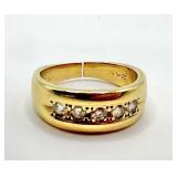 14k Gold 5-Stone Diamond Band