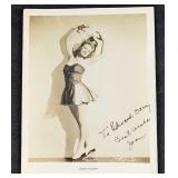 Autographed Ice Skater Joan Hyldoft Photo