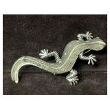 Vintage Large Diamante Lizard Brooch