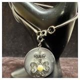 Sterling Silver Fleur-De-Lis Fresh Water Pearl Acc