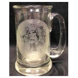 Large Glass Etched Mug With Mickey Finn Show & Cas