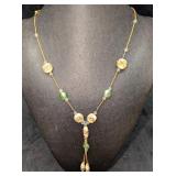 Vintage Italian Murano Cream Art Glass Bead Neckla