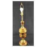 Vintage Brass Painted Heavy Metal Table Lamp B