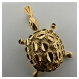 14K Yellow Gold Michael Anthony Turtle MA