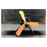 Large Vintage Metal Plane Figurine