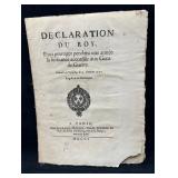 1701 Declaration by King Louis XIV