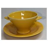 Vintage Ceramic Soup Bowl With Saucer