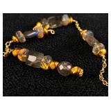 Unfinished Gold Labradorite Necklace