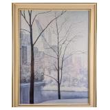 Framed Diane Romanello Central Park During Winter