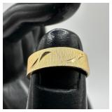 FC 14K Yellow Gold Textured Stylized Etched Design