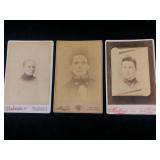 Antique Lot Of 3 Personal Portrait Photos