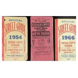 Vintage Offical Street Guides Iowa New York