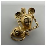 Michael Anthony 14k Solid Yellow Gold Mouse Wearin