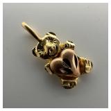 14K Yellow Rose Gold Teddy Bear Pendant Michael An