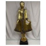 Burmese Mandalay Standing Buddha Statue Gold Gilde