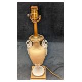 Vintage Art Deco Style Double Swan Porcelain Lamp