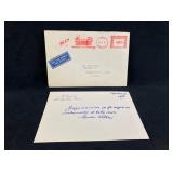 Signed Note From Italian President Sandro Pertini