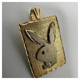 14k Gold Michael Anthony Playboy Bunny Pendant W64