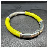 Milor Sterling Yellow Resin Hinged Bracelet