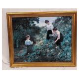 Framed Flower Girls Hermann Seeger Textured Print